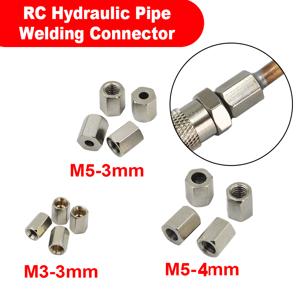 Rc Hydraulic Excavator 1/14 Metal - 4pcs M3/M5 Internal Thread Welding Connector