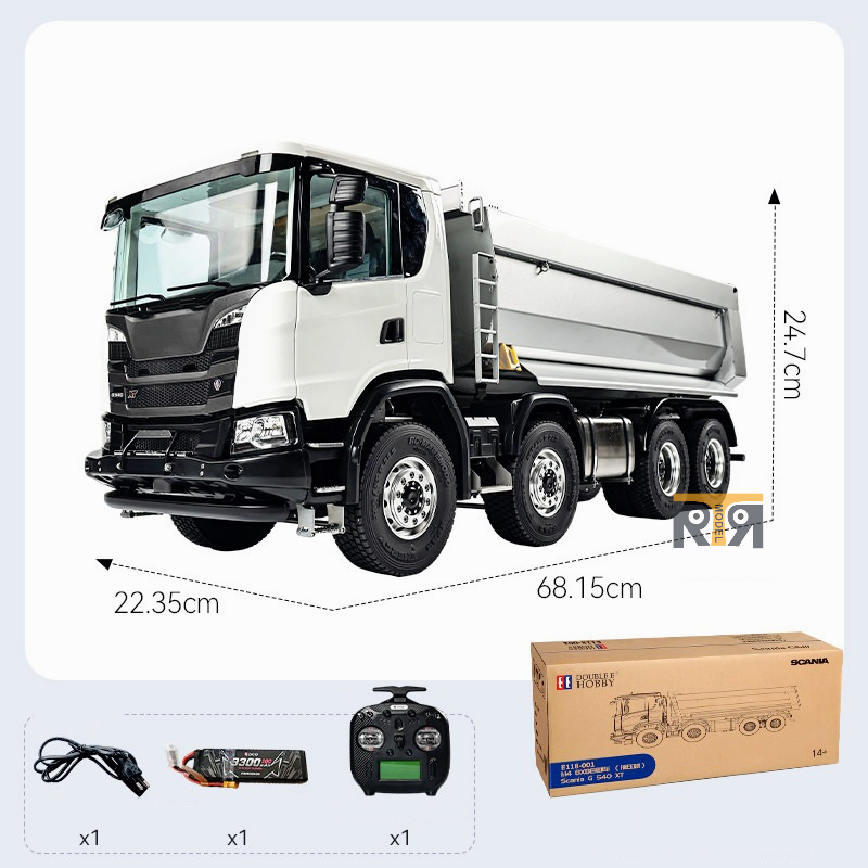 Rc Hydraulic Dump Truck 8X8 Metal - Double E G580 1/14 8x8 RC