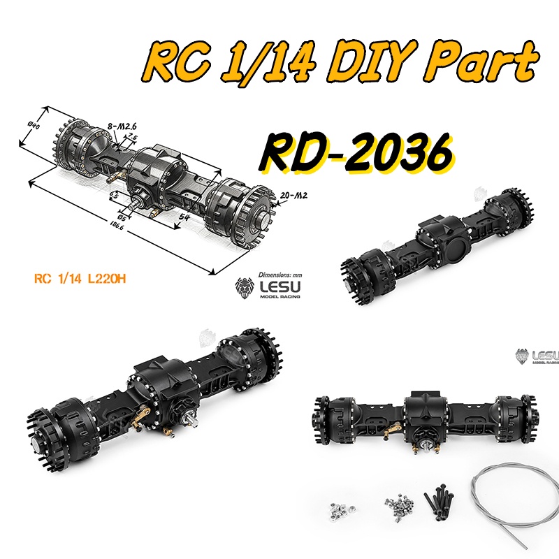 Rc Hydraulic Wheel Loader 1/14 - RC 1/14 Loader Drive Axle With