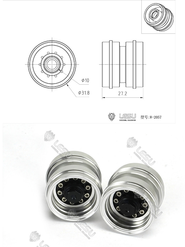 RC 1/14 W-2057 Metal LESU Alum - Rc Hydraulic Wheel Loader 1/14 ulasan dan harga