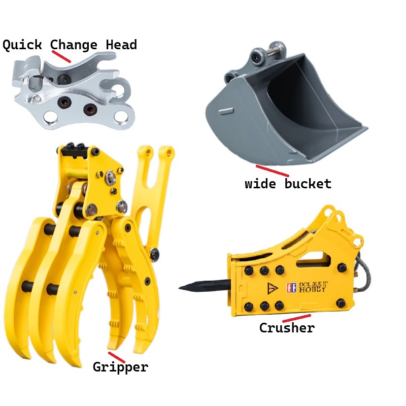 RC Upgrade Double E Metal Big  - Rc Hydraulic Quick Coupler Bucket ulasan dan harga