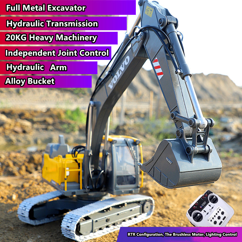Full Metal E111 1:14 RC Unlimi - Rc Hydraulic Excavator 1/14 Metal ulasan dan harga